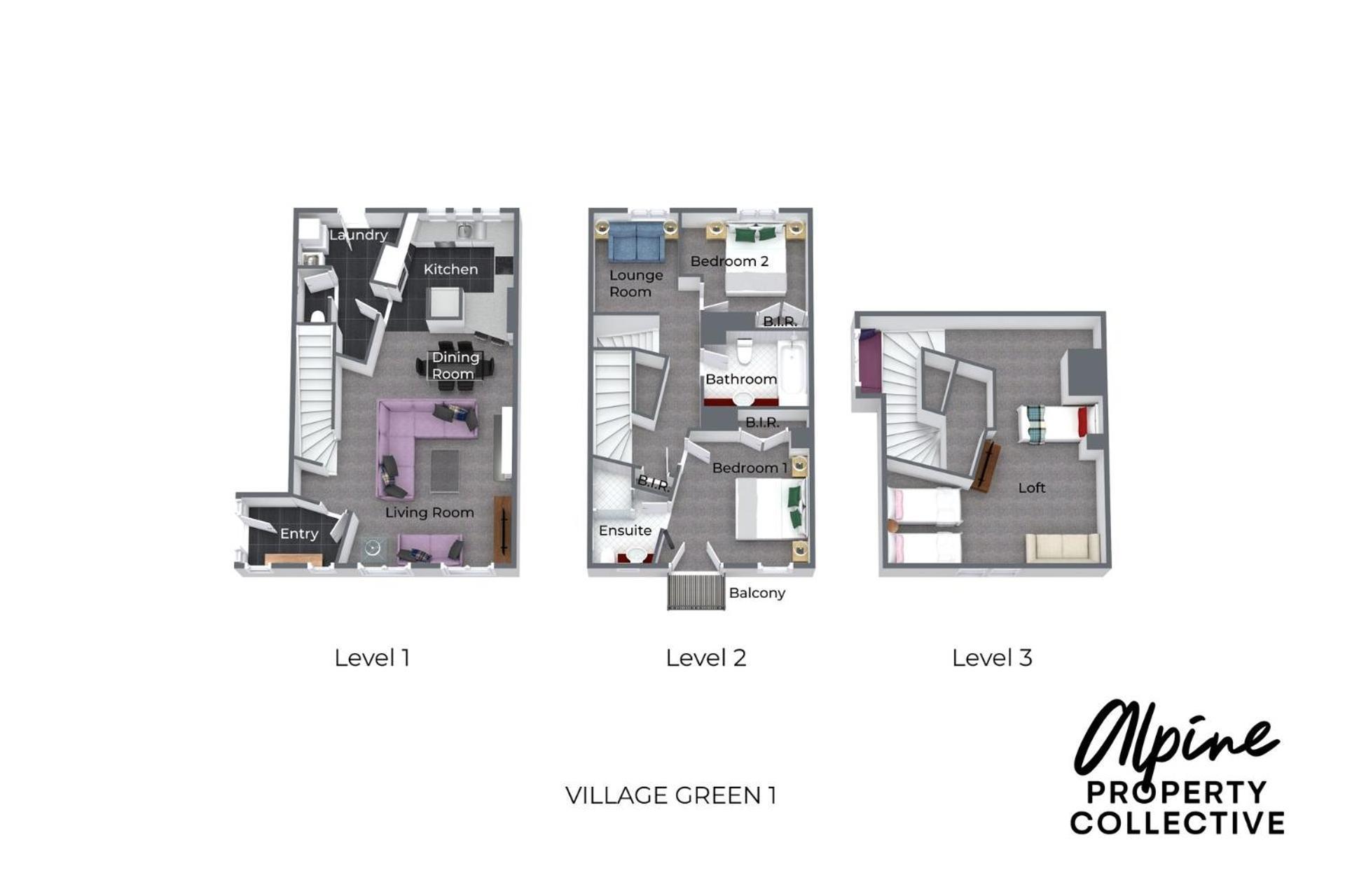 Village Green 2 Bedroom Loft Townhouse With Views Fireplace And Garage Parking Thredbo Εξωτερικό φωτογραφία